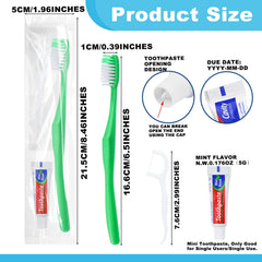 Travel toiletry kit with on-the-go mouthwash and toothbrush set