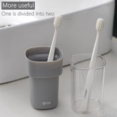 Capacity for 4 regular toothbrushes or 2 electric toothbrushes