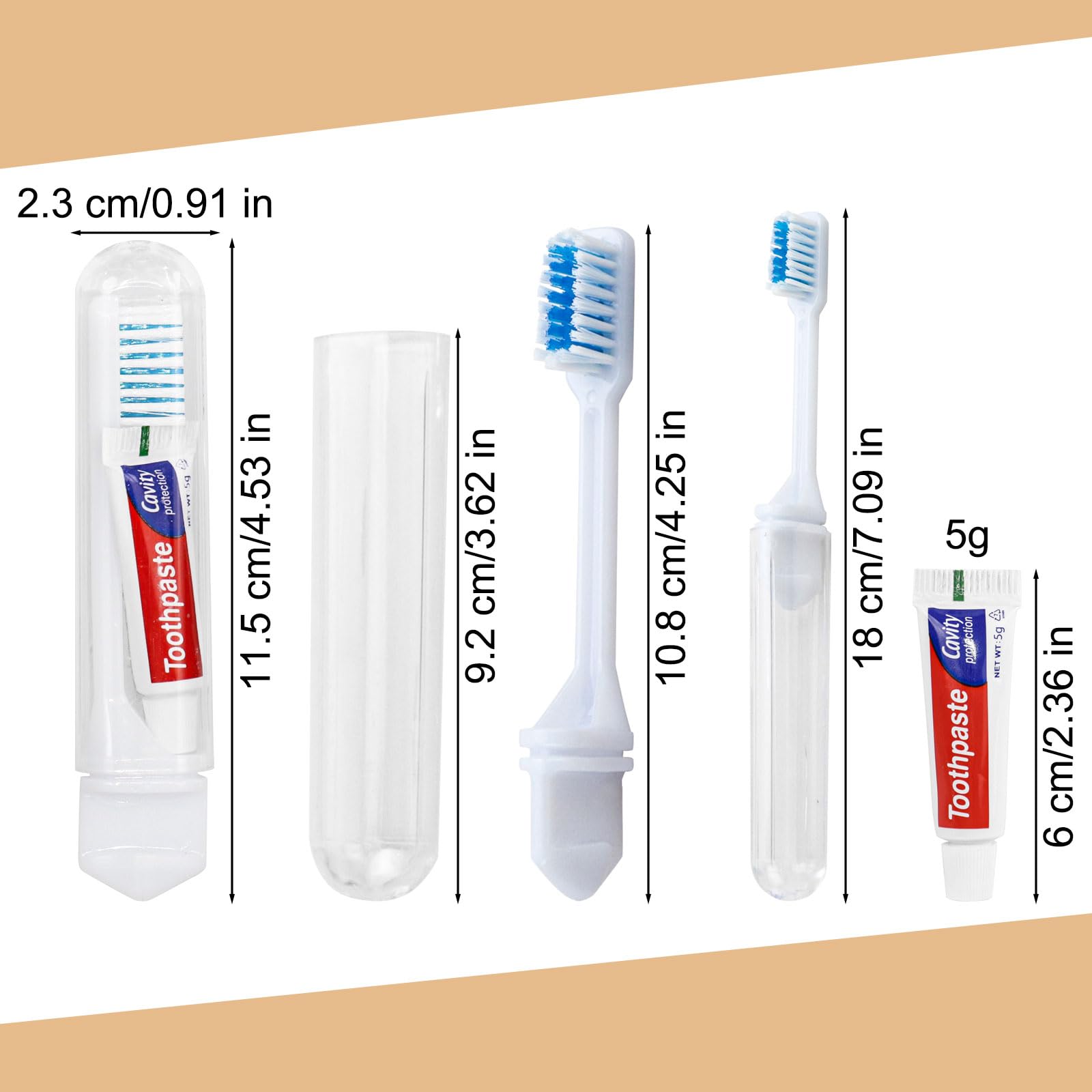 Lilingsty travel toothbrush pack for camping and business trips - image 6 of 6