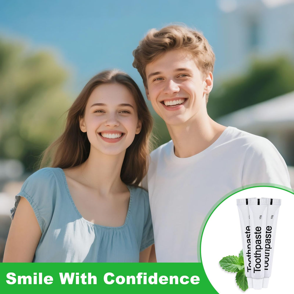 Bulk toothpaste pack ready for donation to charities