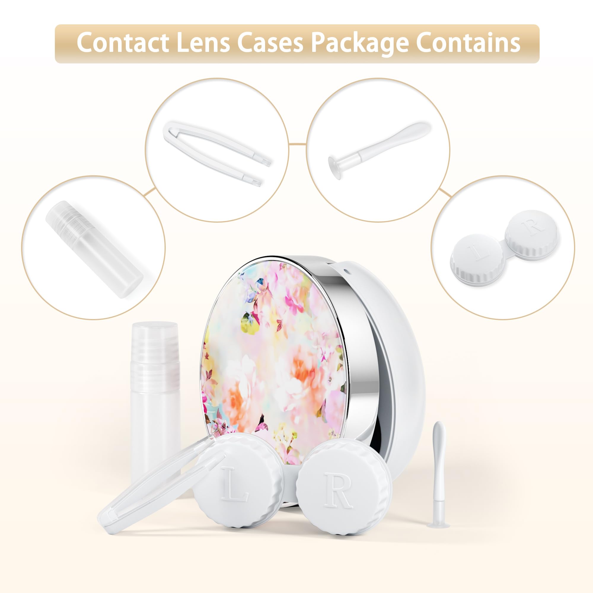 Leakproof travel lens case with solution bottle cap