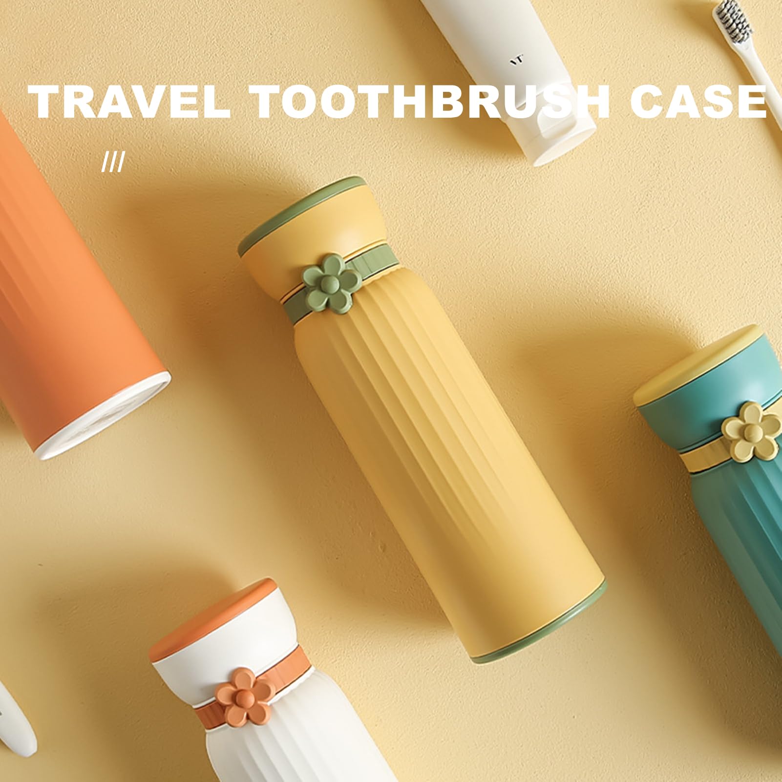 Portable toothbrush case with seal lid in white