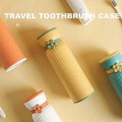 Portable toothbrush case with seal lid in white
