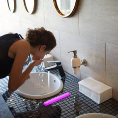 Travel toothbrush holder case blue color