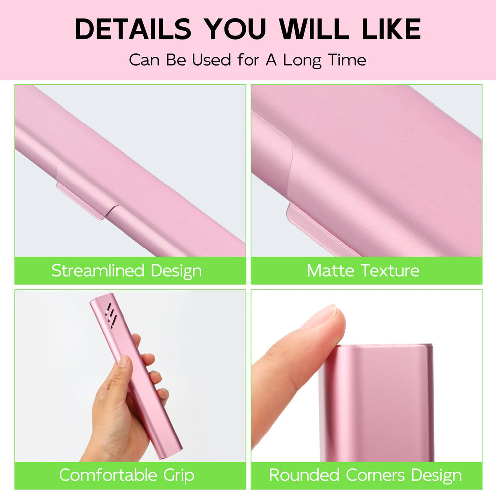Close-up of pink aluminum finish