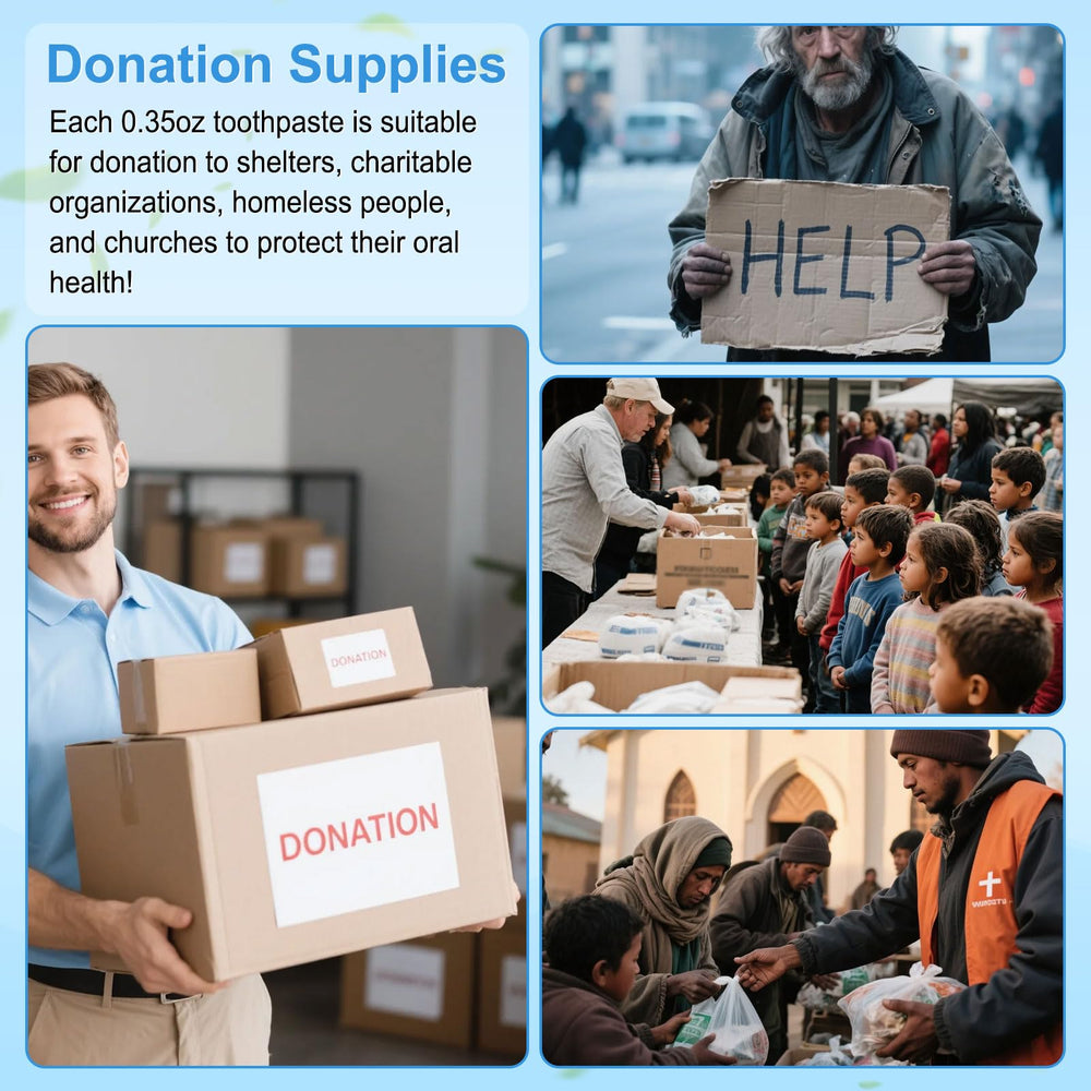 Perfect for donations to charities and shelters for oral care