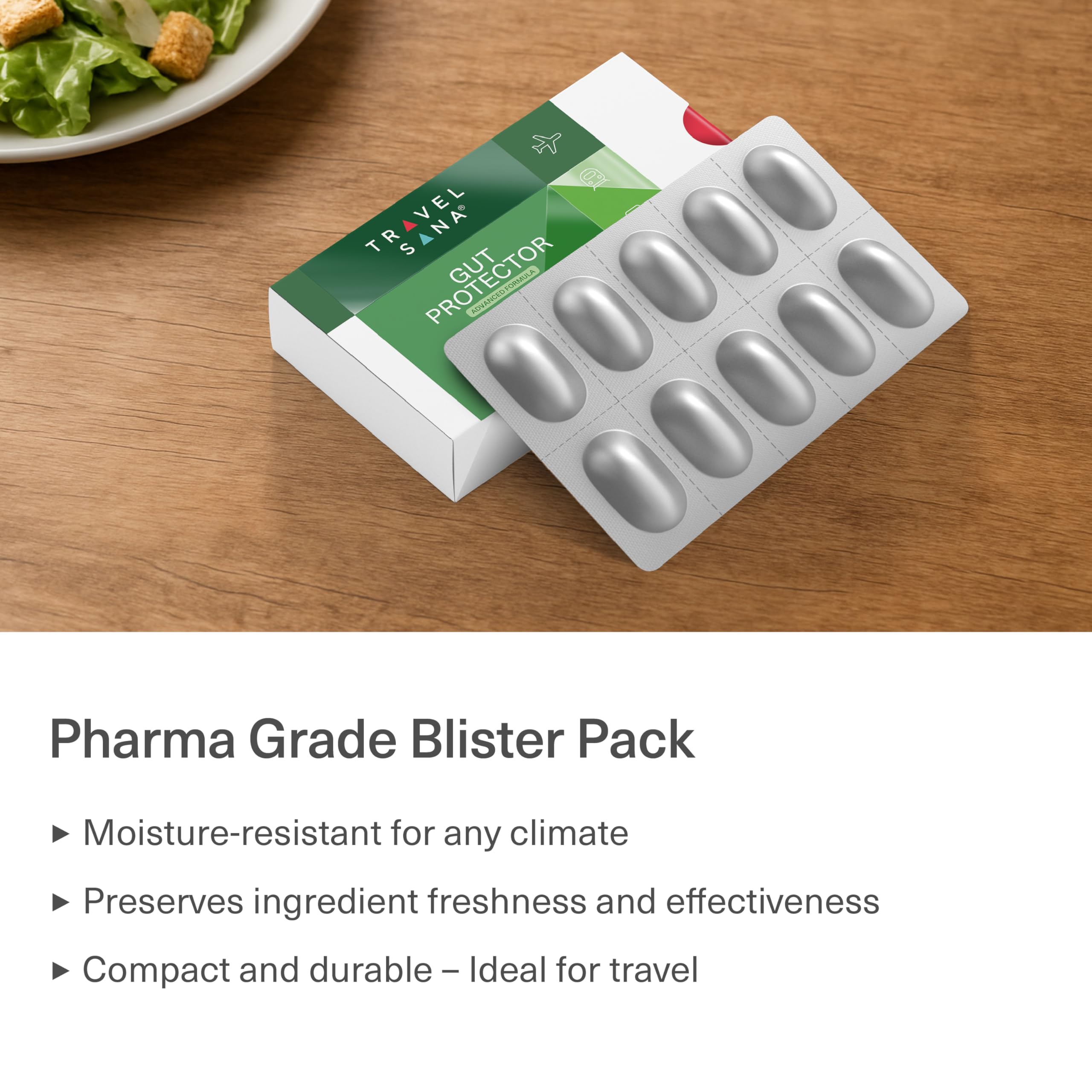 Non-GMO, caffeine-free, sugar-free probiotic formula label