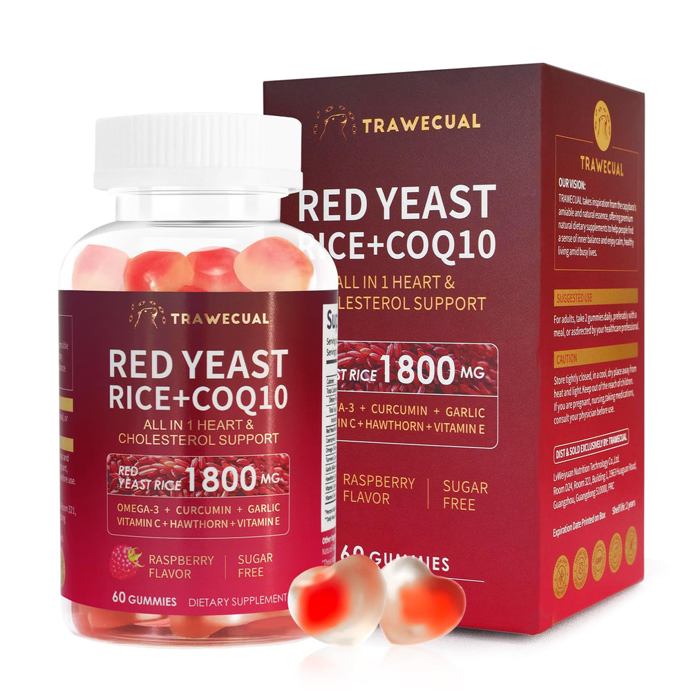 Bottle image of Trawecual Red Yeast Rice plus CoQ10 gummies