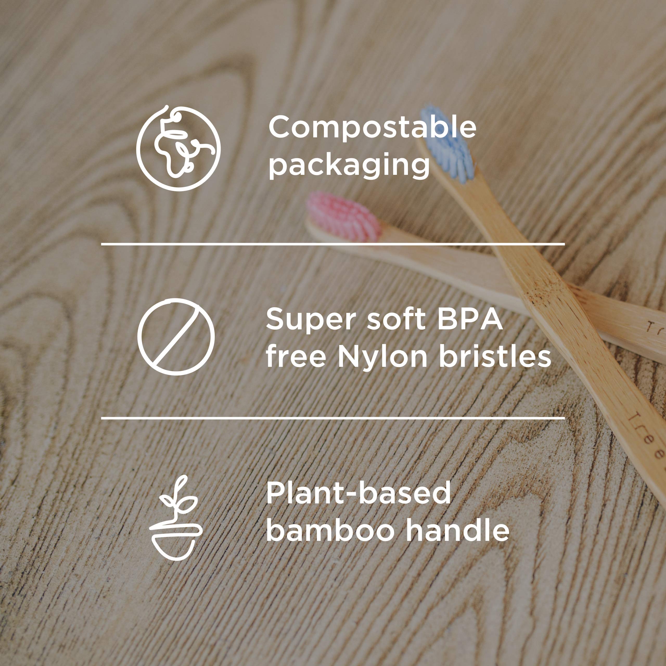 Compostable Kraft packaging for TreeBird kids toothbrush 6-pack