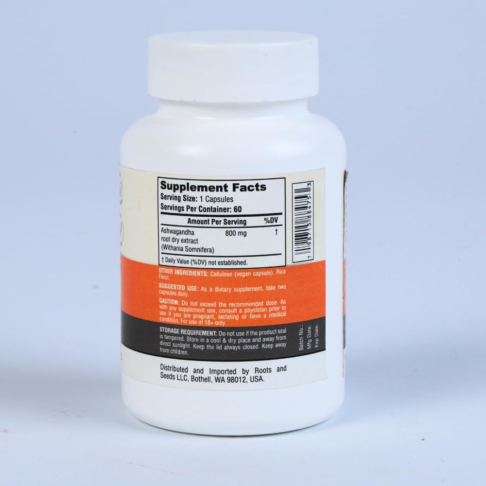 Vegan and dairy-free Ashwagandha capsules