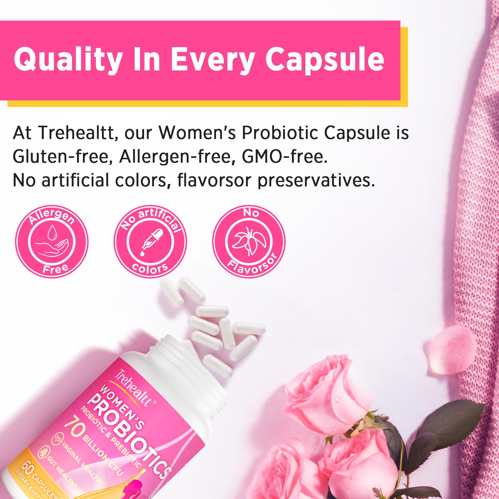 60-day supply box shown for Trehealtt Vaginal Probiotics