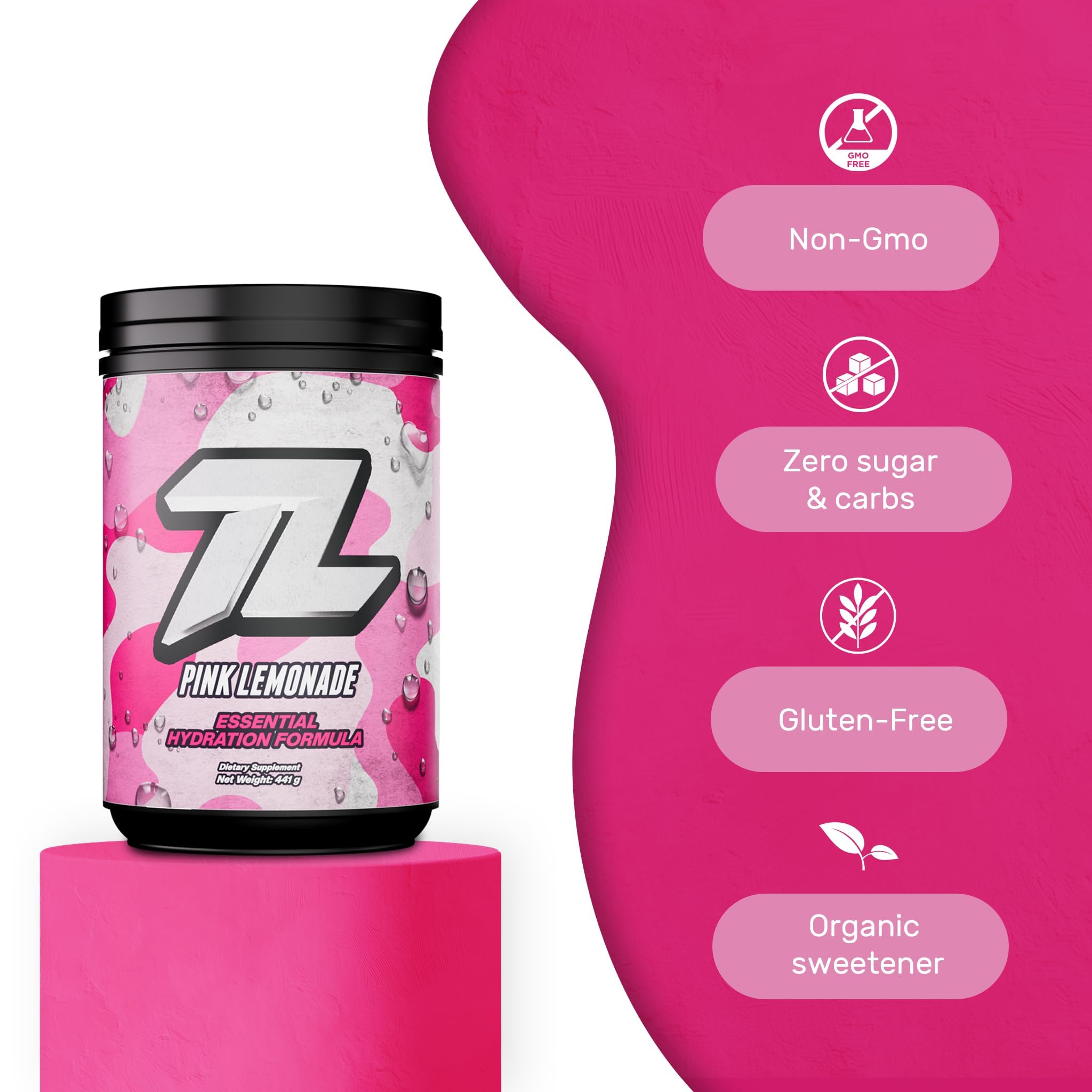 Sam Calavitta-approved Treigning Lab Pink Lemonade packaging