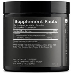 Close-up of Tremella 30% beta glucans highlighting high bioactive concentration