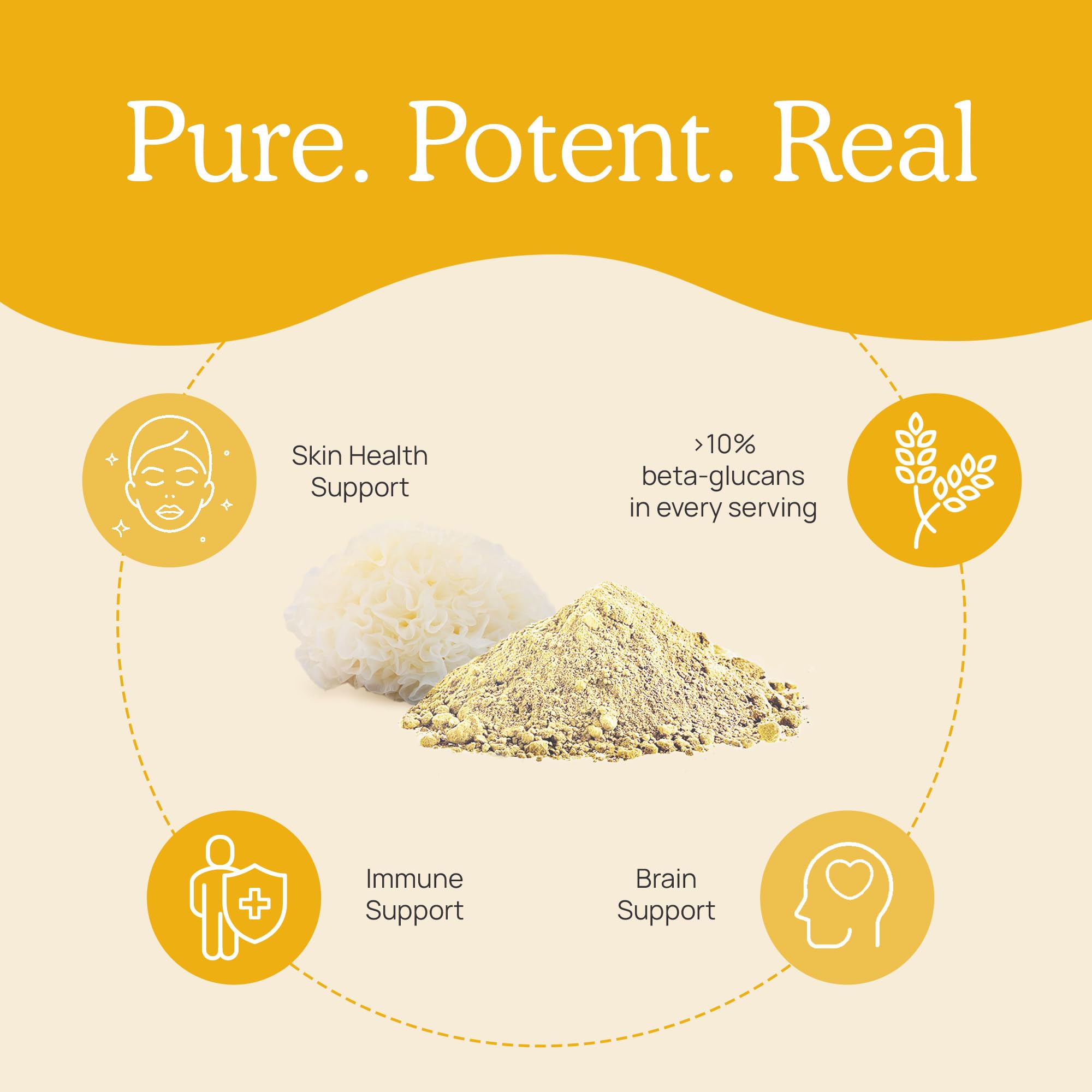 Tremella mushroom capsules packaging with bottle