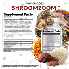 Tremella and Porcini mushrooms featured in the 20-in-1 formula