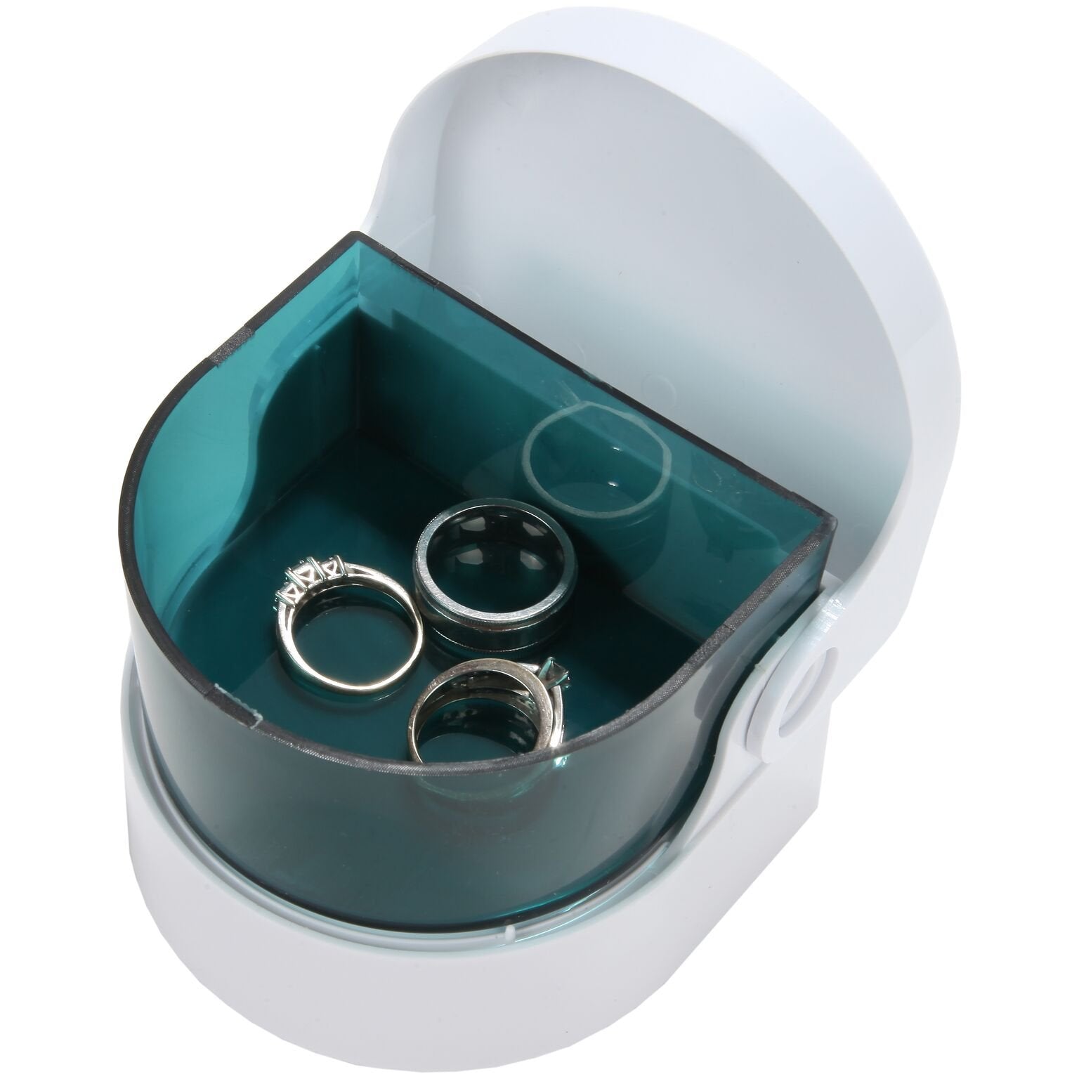 Travel-ready denture cleaner compact in a bag