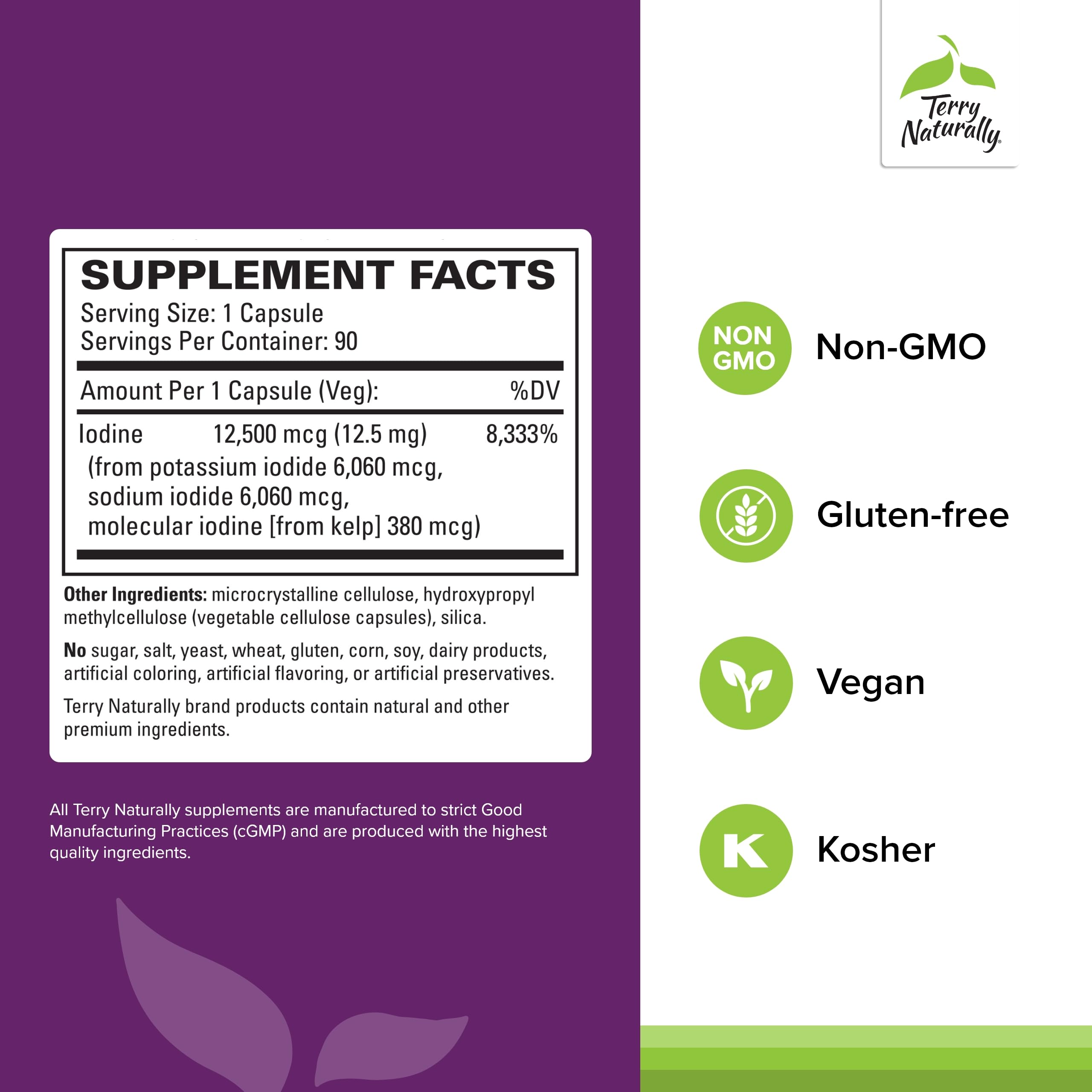 Illustration of the three iodine forms derived from kelp