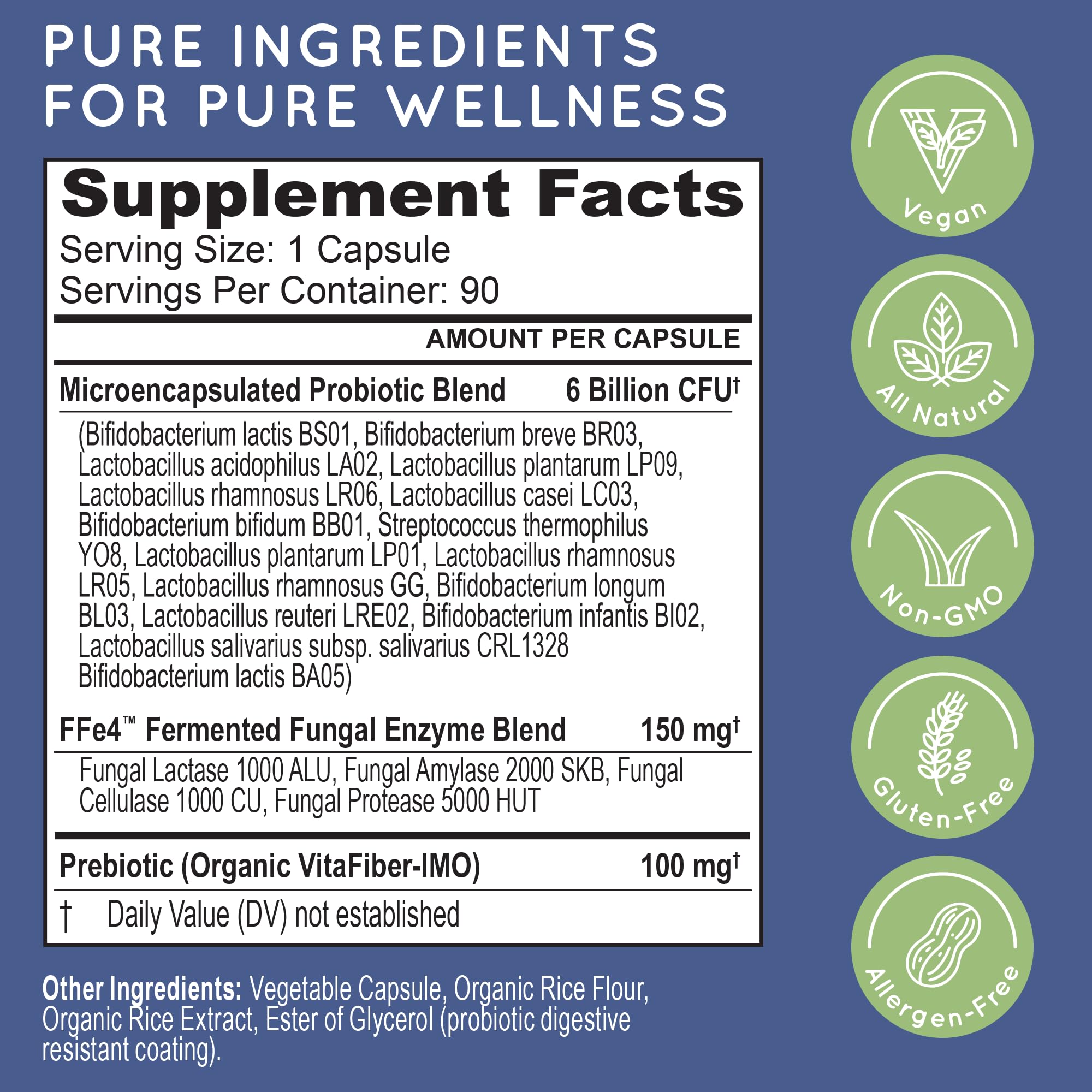 Graphic illustration of 6 Billion CFU microencapsulated probiotics