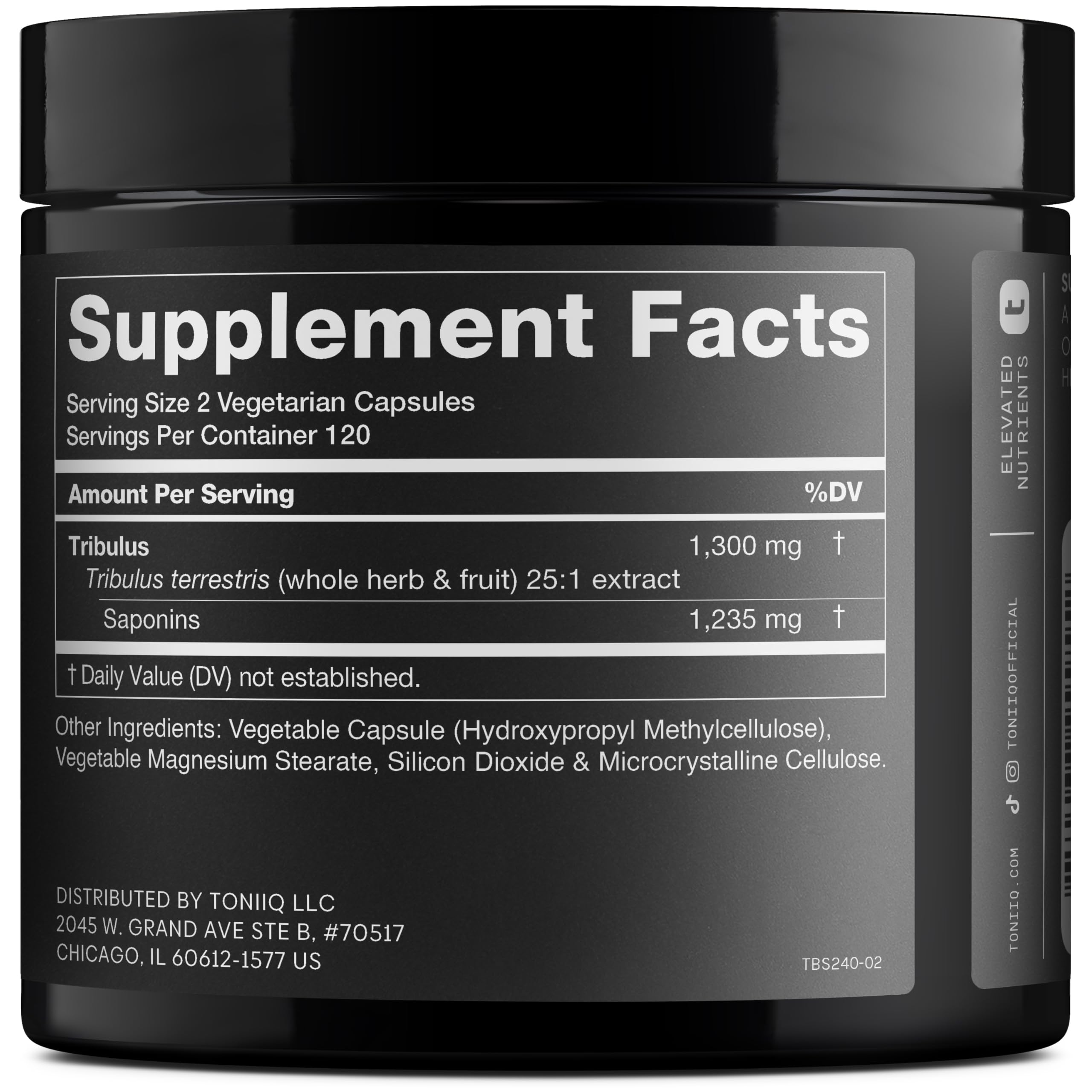 Tribulus Terrestris 25:1 extract powder close-up