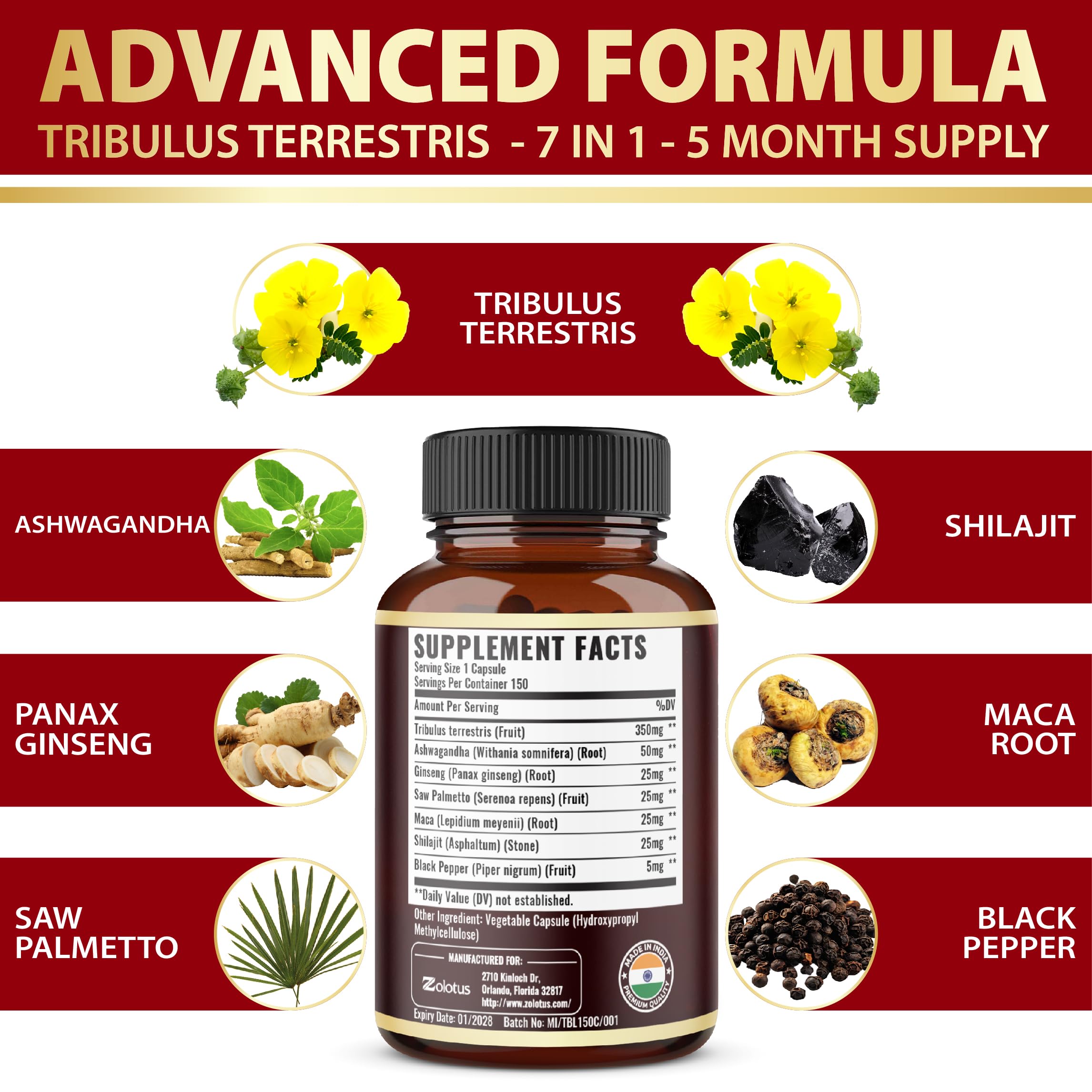 Shilajit and Black Pepper capsules close-up
