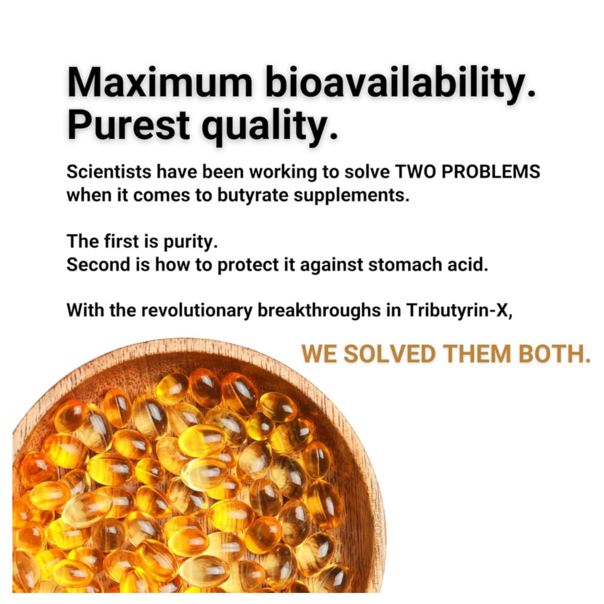 Graphic highlighting gut health benefits of Tributyrin-X