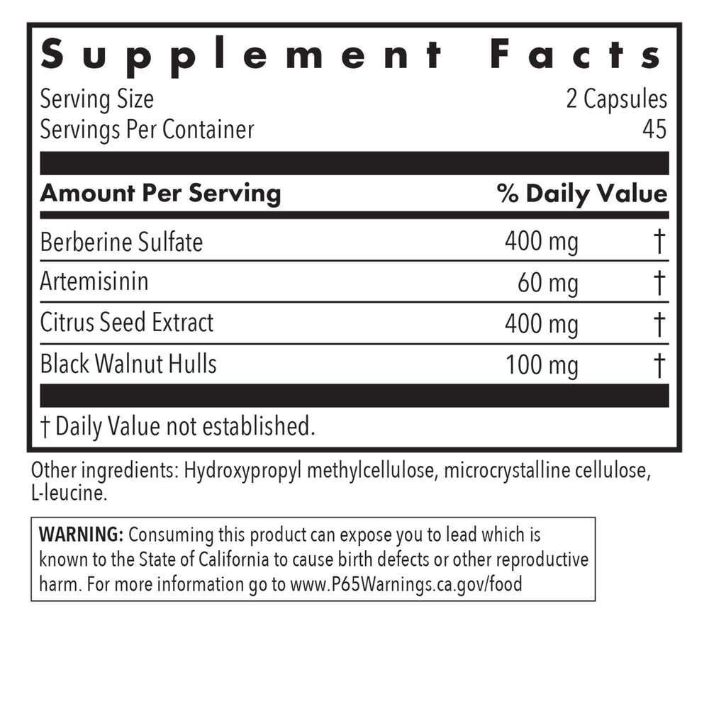Berberine sulfate and Artemisinin botanical blend