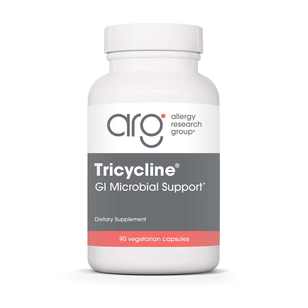 Bottle label of Allergy Research Group Tricycline