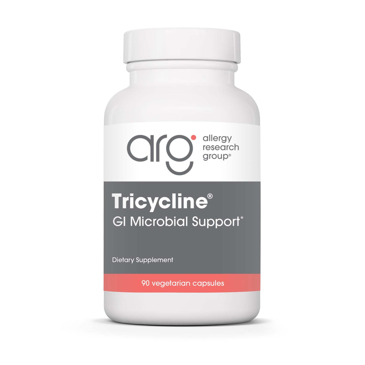 Bottle label of Allergy Research Group Tricycline