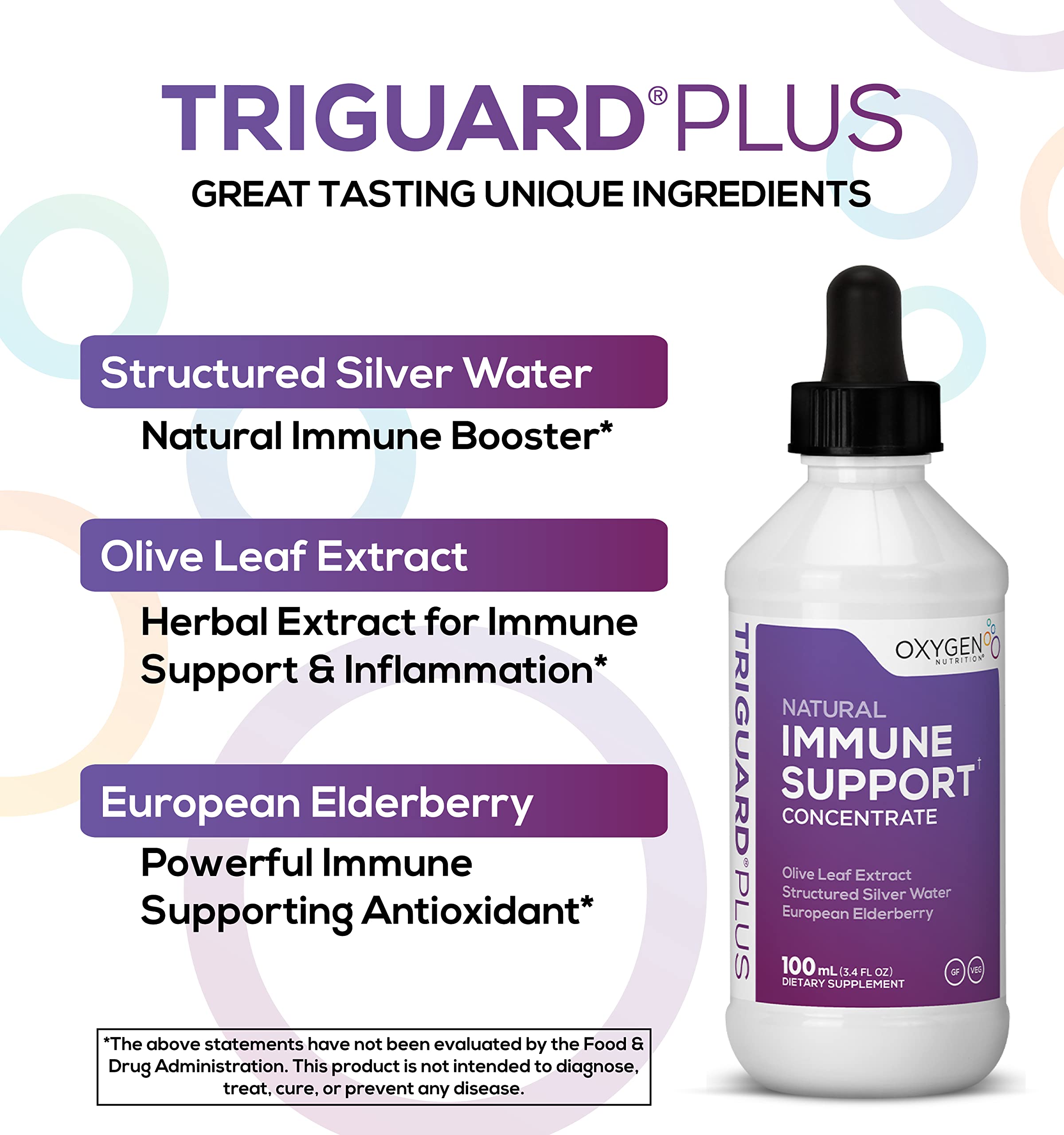 Close-up of Triguard Plus 3.4oz bottle (100ml)