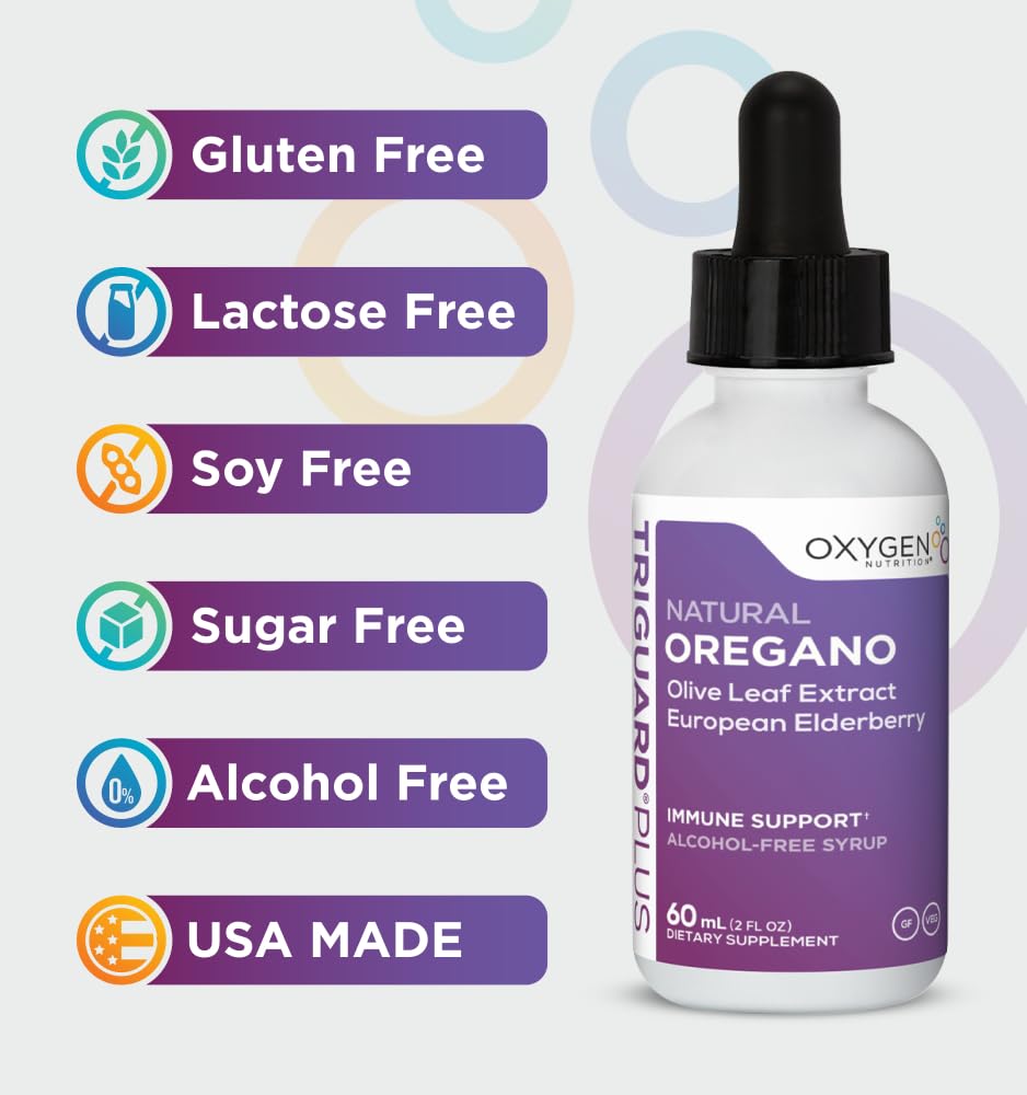 Close-up of oregano oil and olive leaf extract ingredients used in Triguard Plus