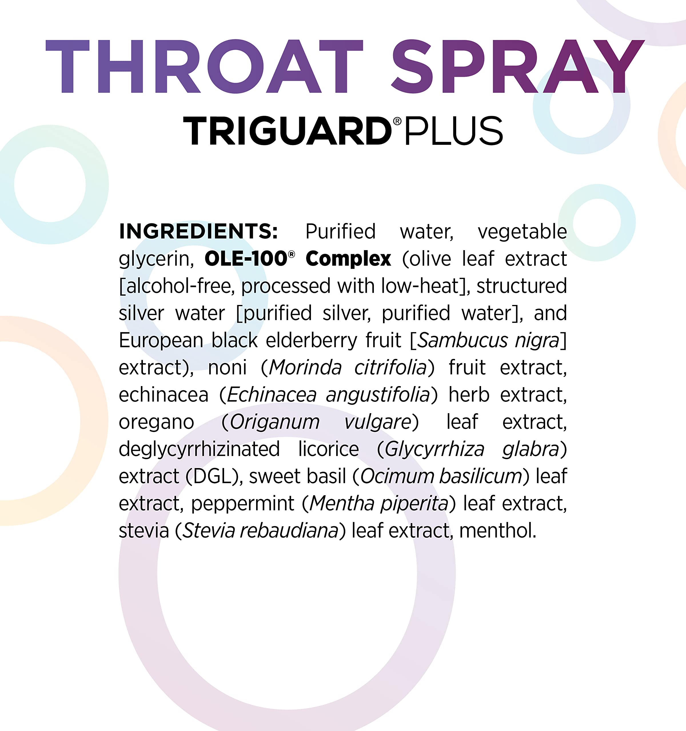 Elderberry (Sambucus) extract ingredient in TriGuard Plus