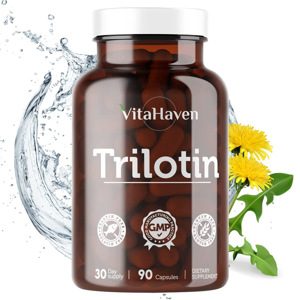 Trilotin bottle labeled natural diuretic supplement