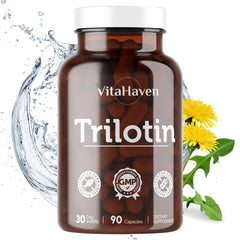Trilotin bottle labeled natural diuretic supplement