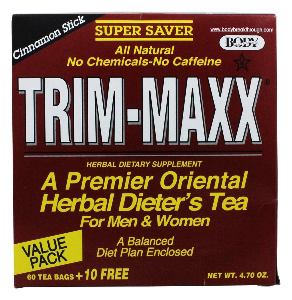 Trim-Maxx Cinnamon Tea packaging – 60B, 60 tea bags