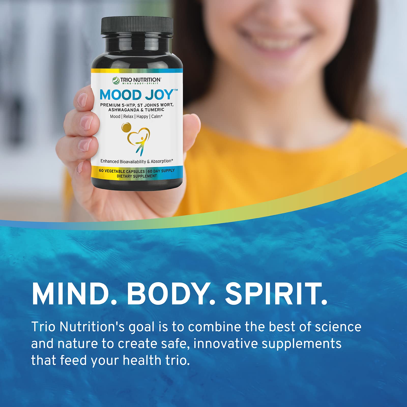 Turmeric powder and capsules for Trio Mood Joy