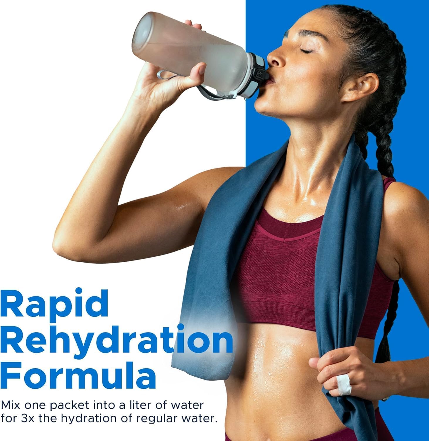 Unflavored TRIORAL electrolyte powder packet