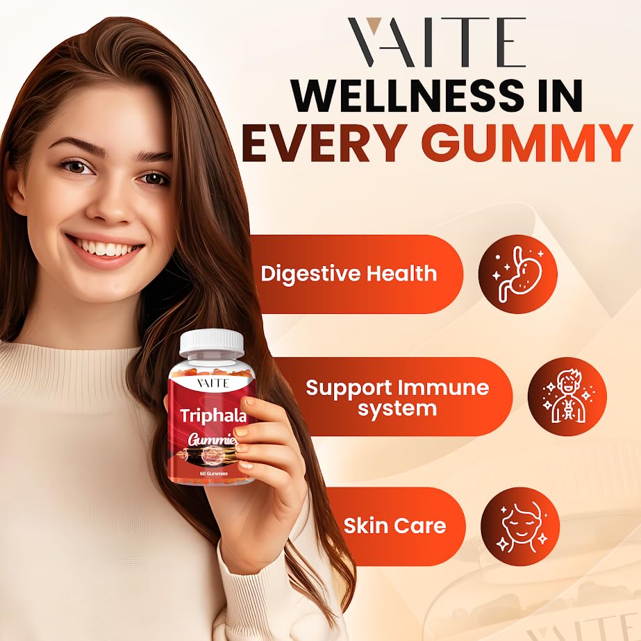 Close-up of Triphala gummies showing soft chewy texture