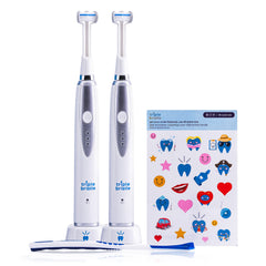 Two Triple Bristle Kids Sonic Toothbrushes in a 2-pack with 3-sided brush heads