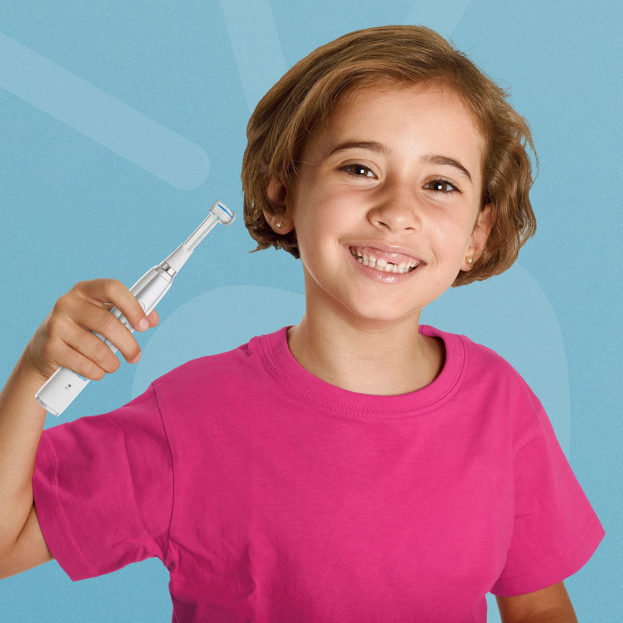 Braces-friendly 3-sided brush suitable for kids with braces
