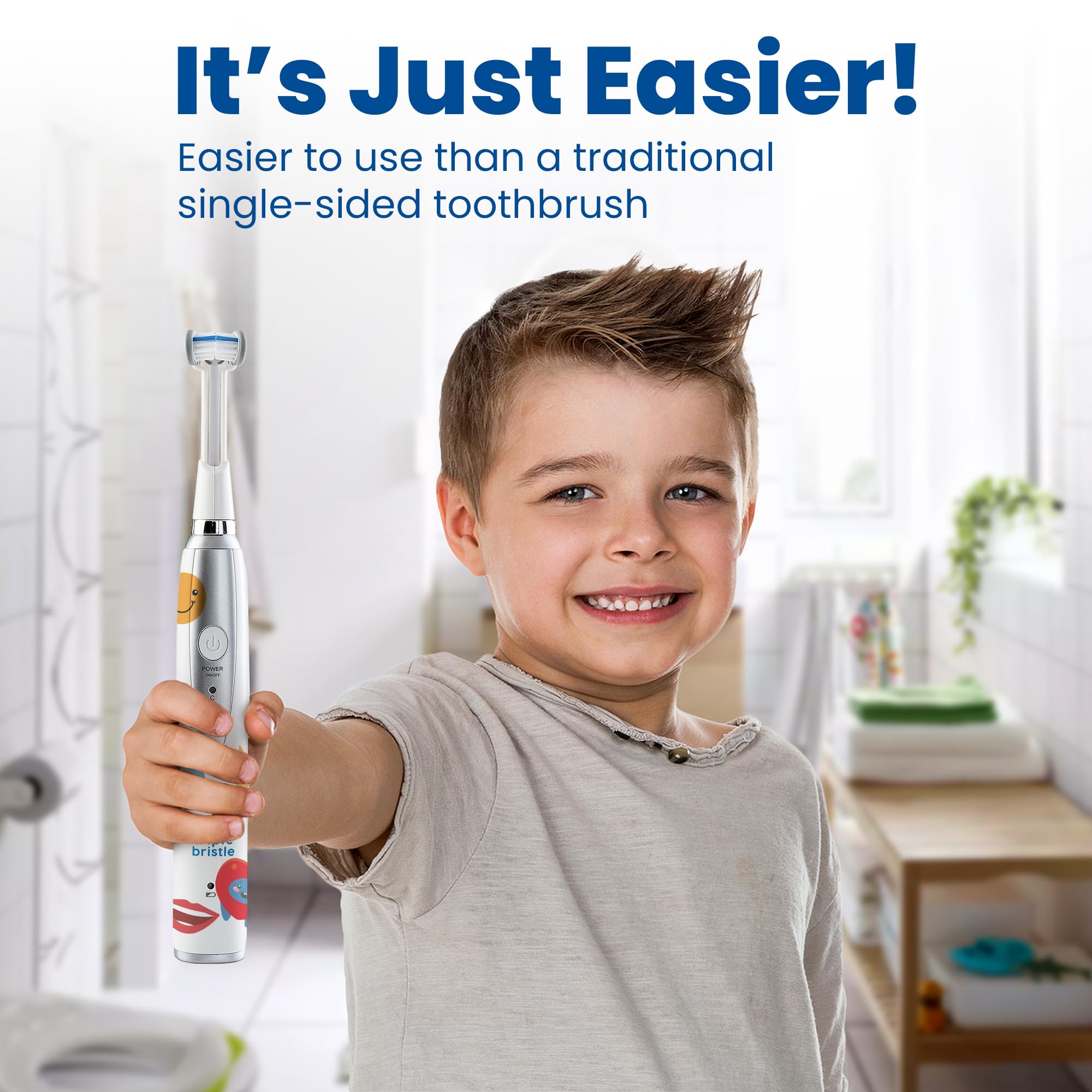 Colorful sticker rewards included for brushing fun