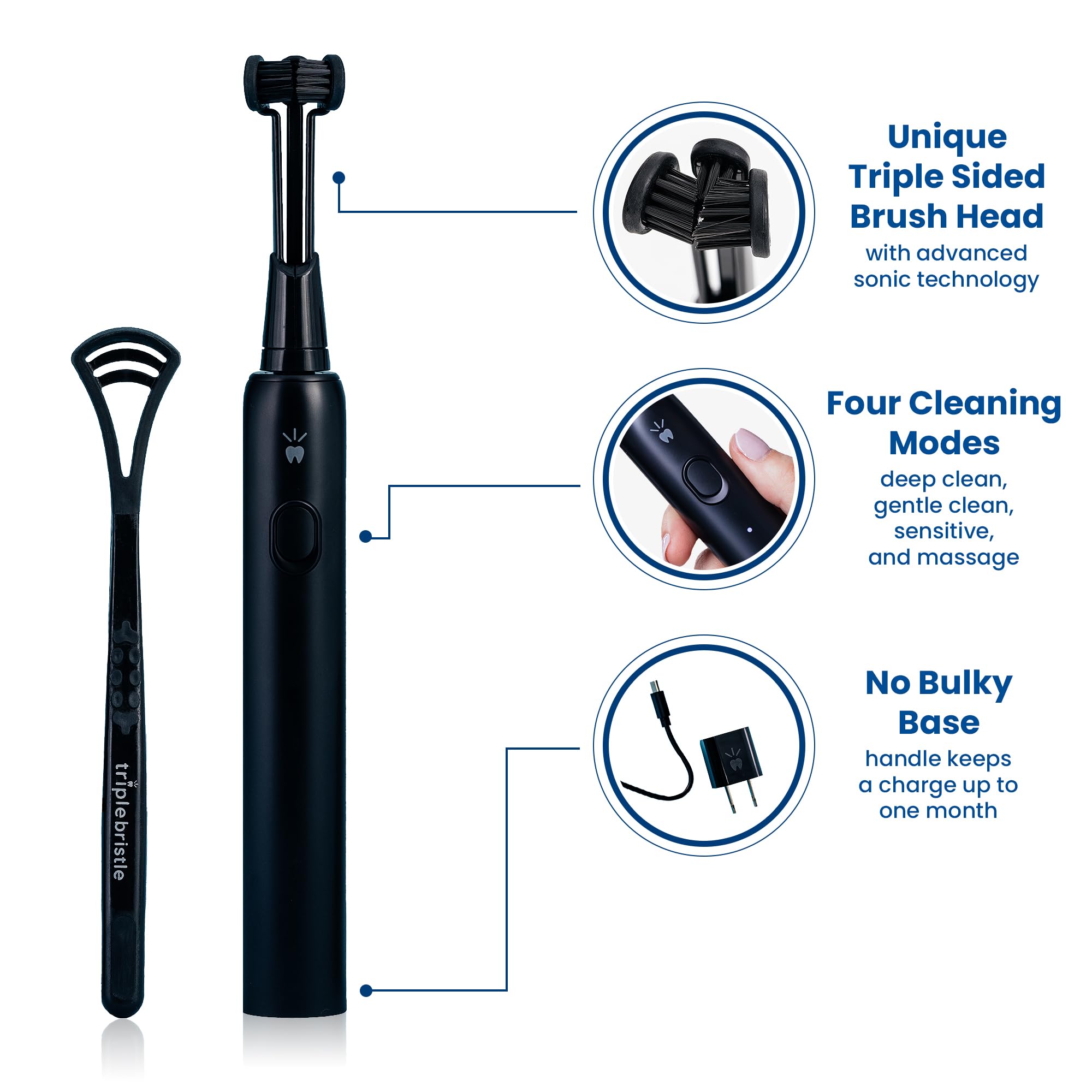 Rechargeable handle with charging indicator light