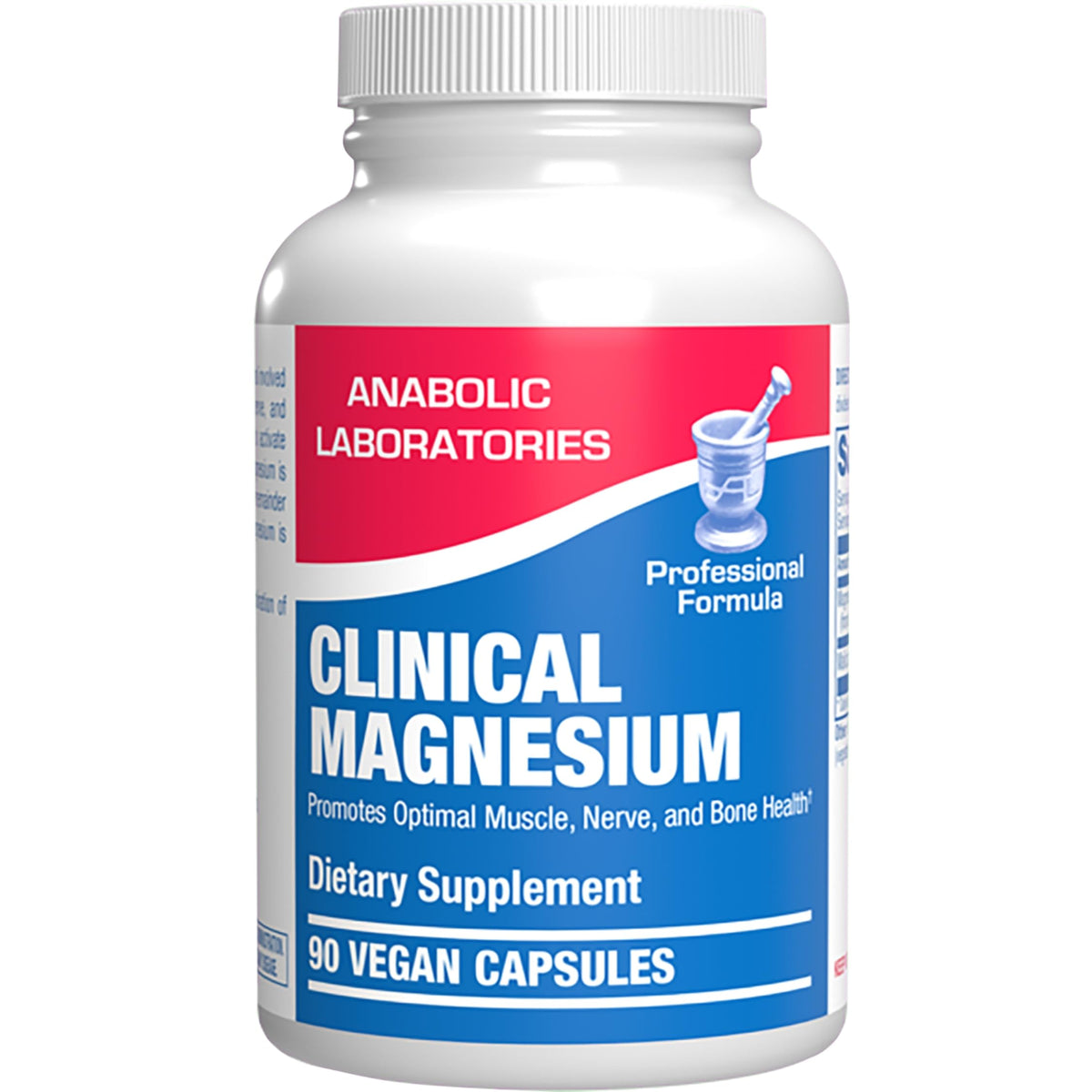 Bottle of Triple Magnesium Complex 400 mg capsules on a white background