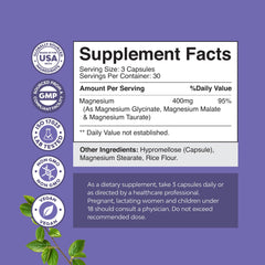 Close-up of magnesium glycinate capsules