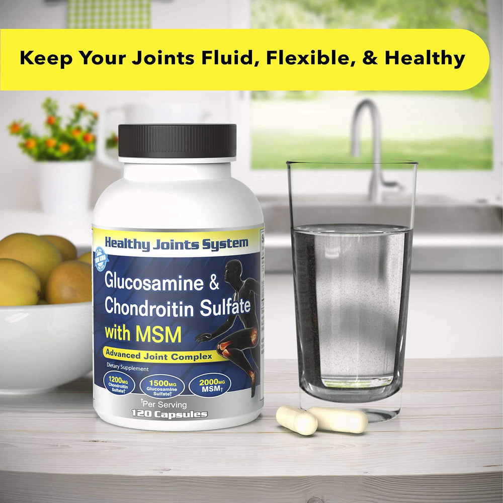 Triple-strength formula label showing 1500mg glucosamine sulfate