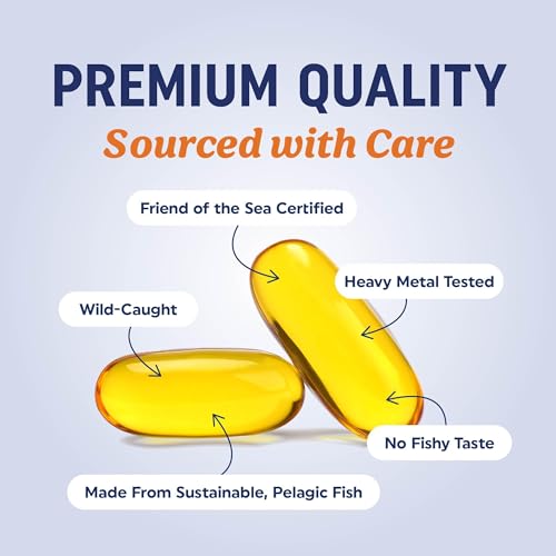 Close-up of omega-3 fish oil softgel capsule