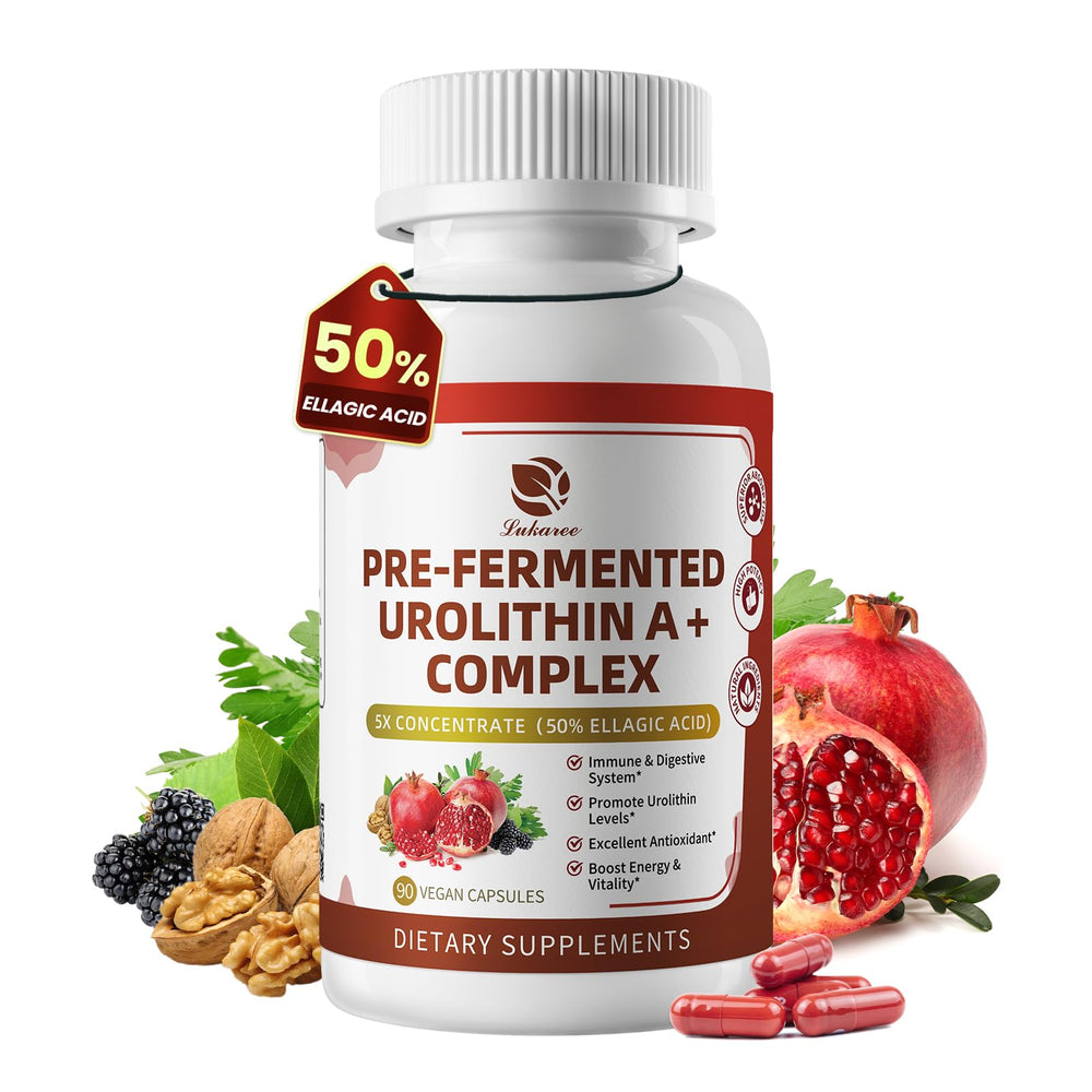 Hero product image of Triple-Strength Urolithin A Complex bottle with 90 capsules