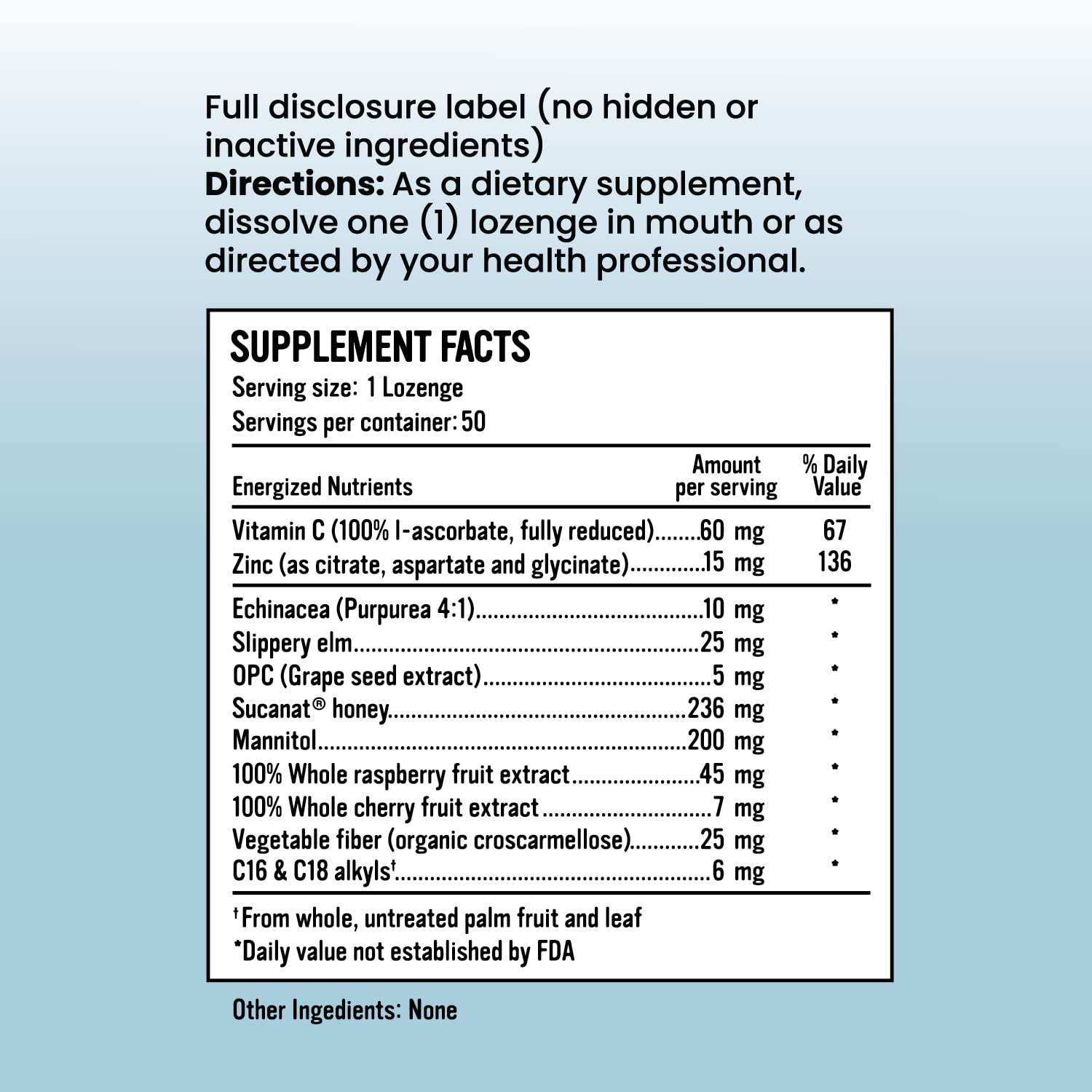 Chewable zinc lozenges with natural raspberry and cherry flavor