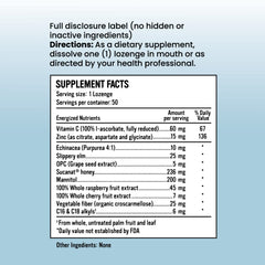 Chewable zinc lozenges with natural raspberry and cherry flavor