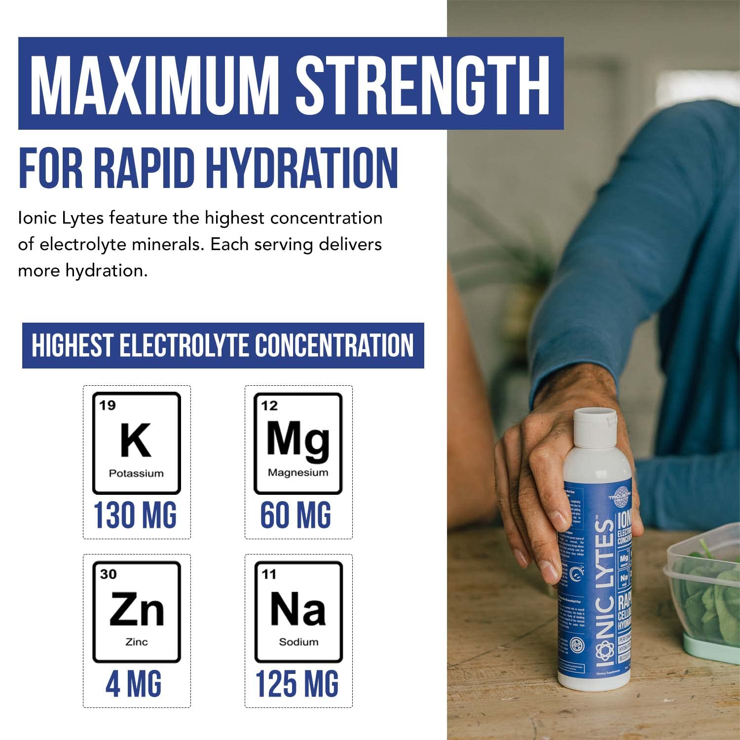 Triquetra Health Ionic Lytes dropper dispensing non-flavored electrolyte concentrate for keto hydration