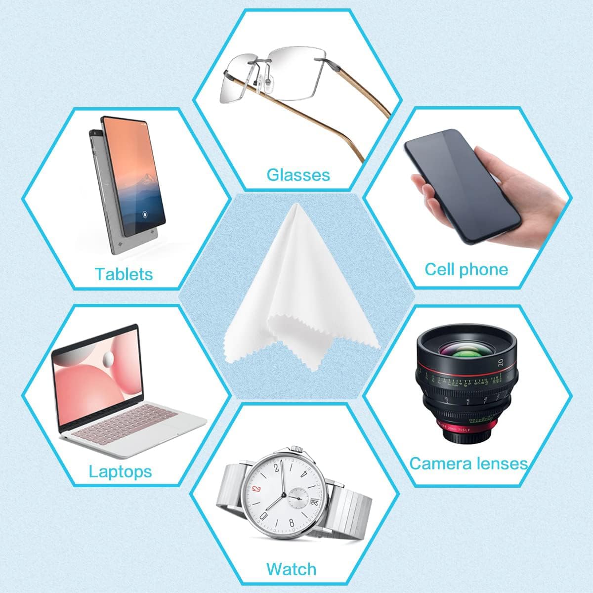 Glasses cleaning cloth suitable for camera lenses